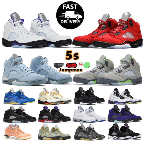 

jumpman 5 5s mens basketball shoes concord off noir unc university alternate grape oregon michigan quai aqua green bean easter sail men trai