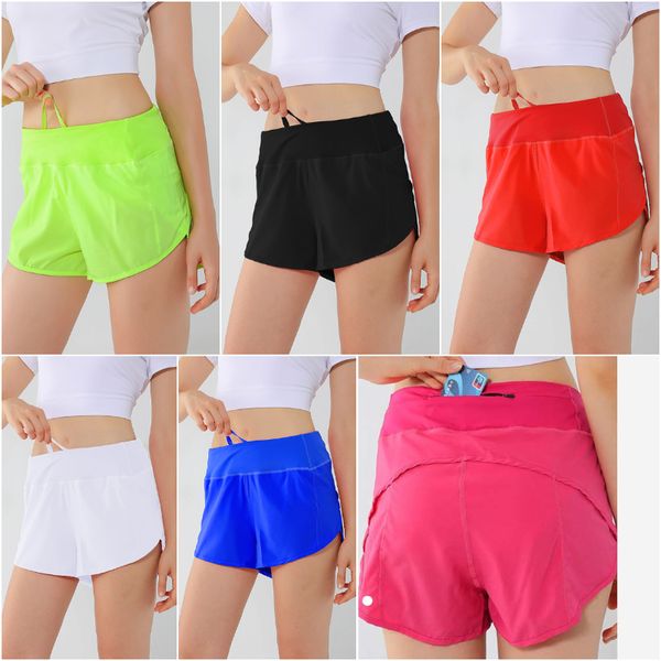 

ll-88263 womens yoga outfits high waist shorts exercise short pants fitness wear girls running gym elastic pants sportswear drawstring