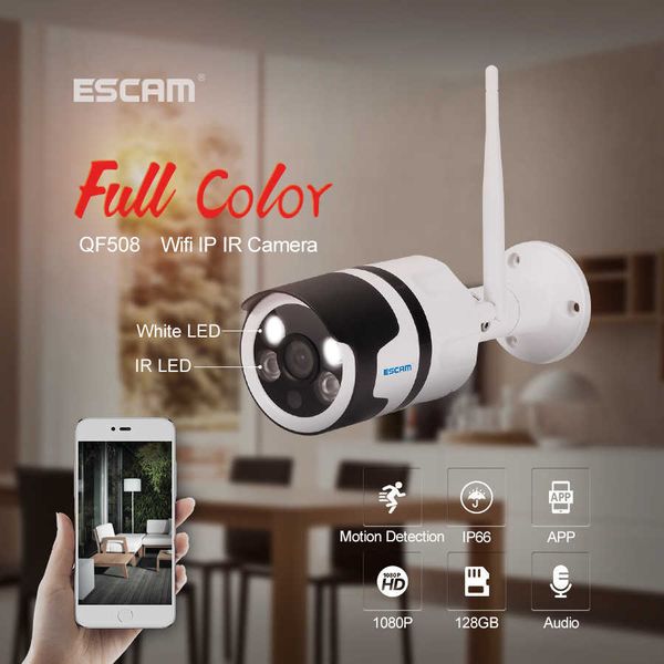 

board cameras escam qf508 2mp 1080p full color night vision support ip bullet camera home security alarm cctv monitor j230427