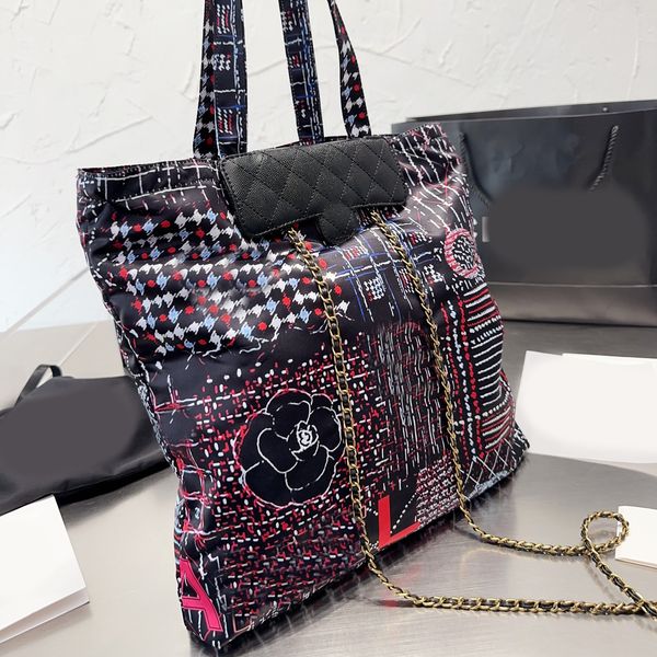 

shopping chain bags nylon totes crossbody luxury designer brand bags fashion shoulder handbags hobo women letter purse phone wallet metallic