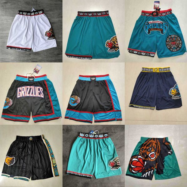 

memphis''grizzlies''men throwback basketball shorts pocket, Black
