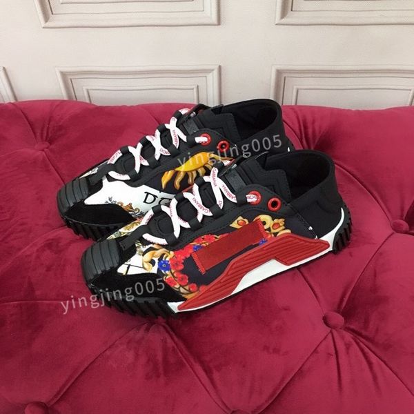 

2023r brand quality sneakers men women shoes print check trainer platform trainers striped sneaker suede shoes, Black