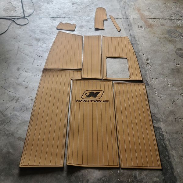 

2002 nautique super air 210 cockpit pad boat eva foam faux teak deck floor mat