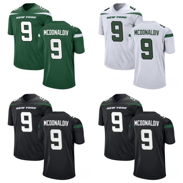 

#9 will mcdonald iv football jerseys green black white men women youth, Black;red