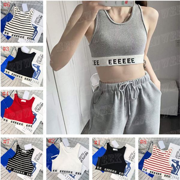 

sleeveless vest designers letter t shirts womens clothing fashion ladies beach tanks for vacation, White