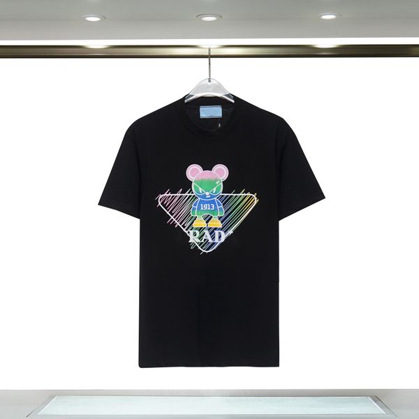 

2023 mens designer t shirt quality short-sleeved fashion men and women short t-shirt couple models cotton luxury men hip hop clothes pra, White;black