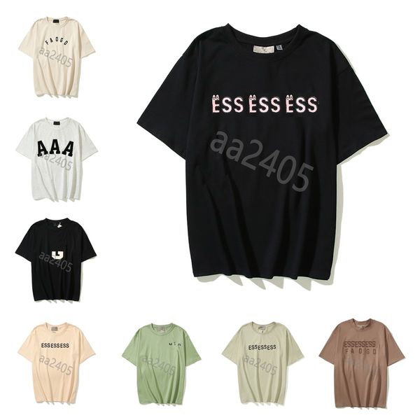 

designer men t shirt letters printed tees women tshirt summer trend round neck short sleeve fears casual high street tee cotton t-shirt ofgo, White;black