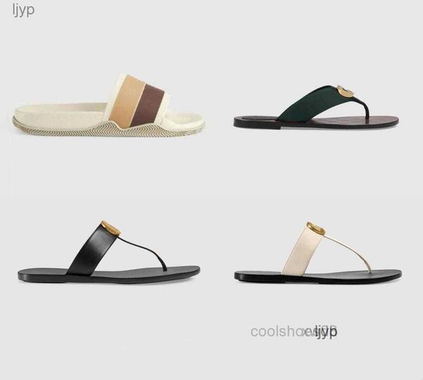 

slipper designer slide summer sandals fashion men beach indoor flat flip flops leather lady women shoes ladies slippers size 35-45 with, Black