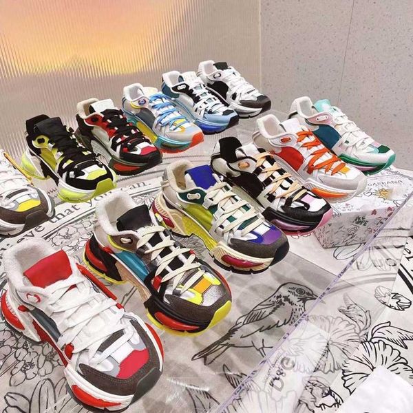 

designer casual shoes trainers letters woman shoe platform men gym sneakers women travel leather lace-up sneaker 100% cowhide fashion lady f