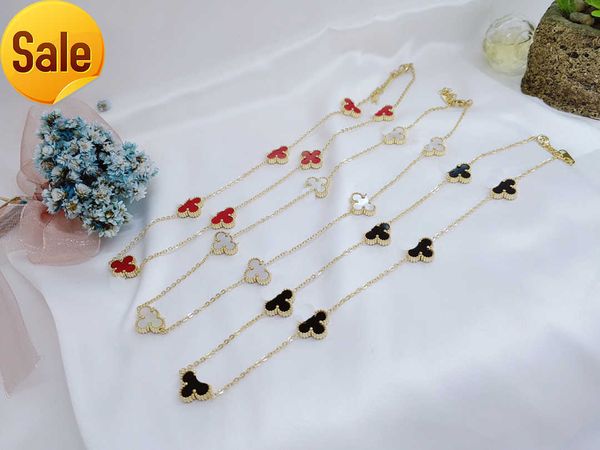 

designer pendant necklace luxury love flower bracelet women's fashion jewelry choker 18k gold plated necklace 2023 new style jewelry wh, Silver