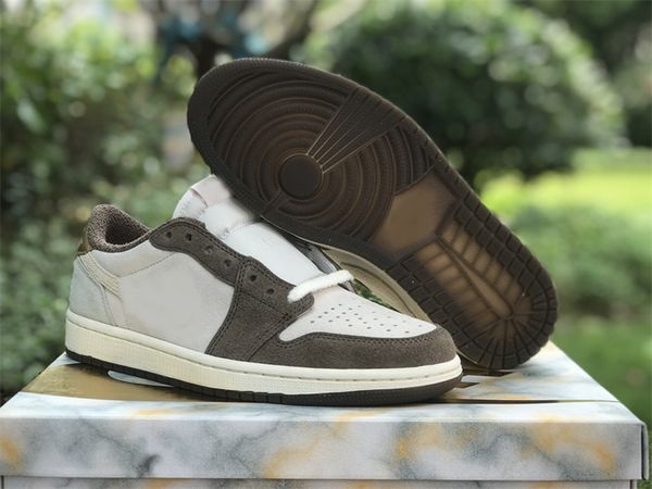 

2023 authentic 1 low og year of the rabbit basketball shoes 1s brown sail men women sports sneakers dv1312-200 outdoor trainers with box 36-, Red;white