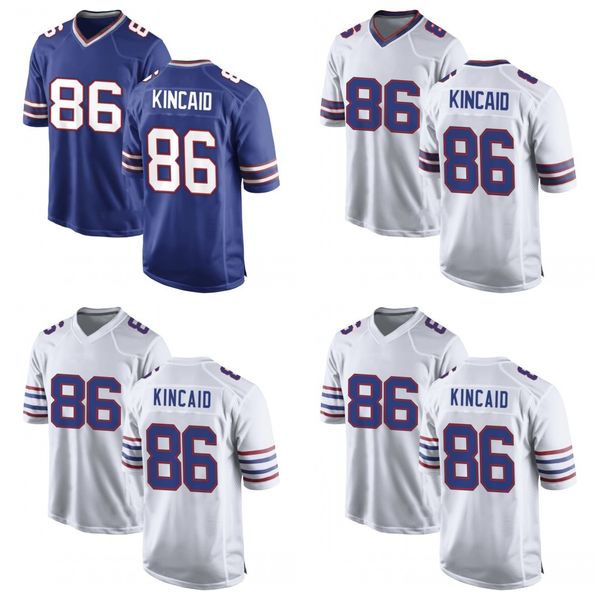 

86 dalton kincaid football jerseys blue white men women youth, Black;red