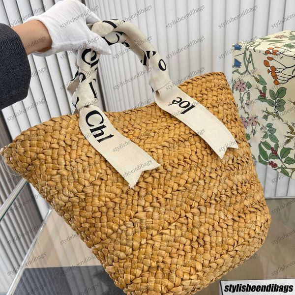 

stylisheendibags designer bag straw tote bag braided basket bag big vine women's shoulder bag large capacity handmade handbag summer be