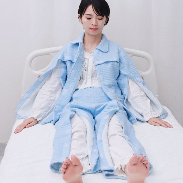 

Winter Zipper/Paste Warm Patient Robes Easy To Put On And Take Off For Long-Term Bedridden Fractures Postoperative Hospital