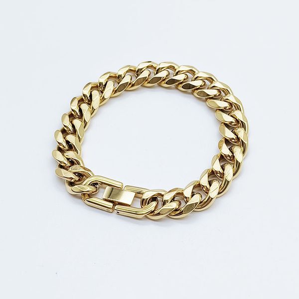 

cool design hip hop cuban link chain bracelet jewelry for men gift, Black