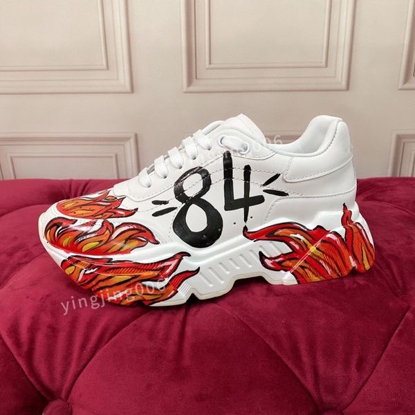 

2023new womens designer casual shoes leather lace-up sneaker brand flat running trainers letters women gym sneakers, Black
