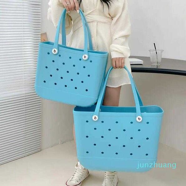 

large beach bags trendy ladies shoulder bag candy color eva beach tote bog one side holes holiday 66 urban waterproof