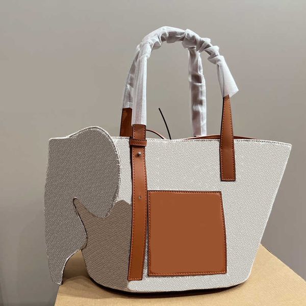 

elephant designer bag women straw bags weaving totes luxurys handbag fashion classic large capacity womens handbags 230420