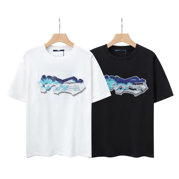 

2023 new mens womens designer t-shirts printed fashion man t-shirt cotton casual tees short sleeve luxury hip hop streetwear tshirts size xs, White;black