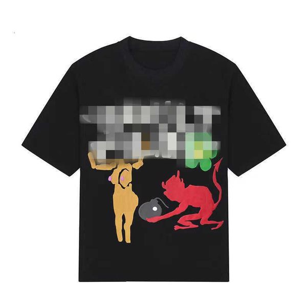 

mens t-shirts cpfm tee kany fun graffiti letter printing short high street american casual and womens loose cotton tshirt, White;black