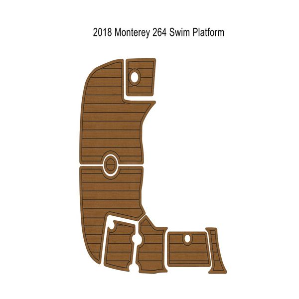 

2018 monterey 264 swim platfrom step pad boat eva foam faux teak deck floor mat