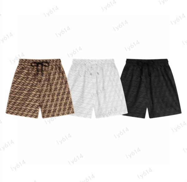 

fashion shorts classic color scheme letters jacquard design casual shorts waist drawstring design elastic waist quick drying short pants sho, White;black