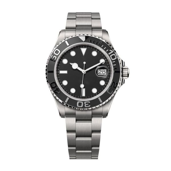 

st9 u1 mens watch water resistanst sapphire crystal ceramic circle stainless steel oyster bracelet fashion casual sports automatic movement, Slivery;brown