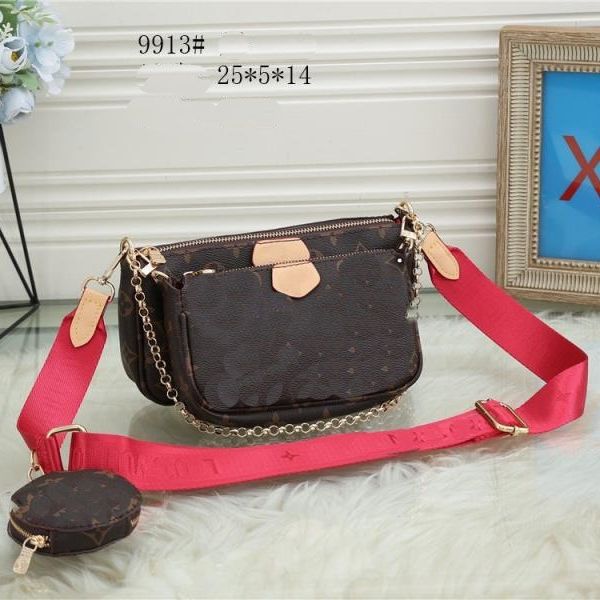 

3 in 1 pieces set designers bags women brand crossbody bag leather luxury handbags purses designer lady tote bags coin purse three items wit