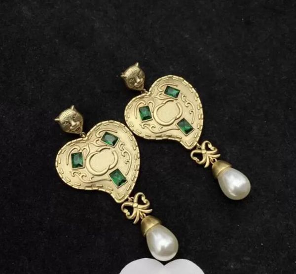 

designer earrings earrings designer for women european and american retro palace charm luxury earrings diamond personality pendant brand des, Golden