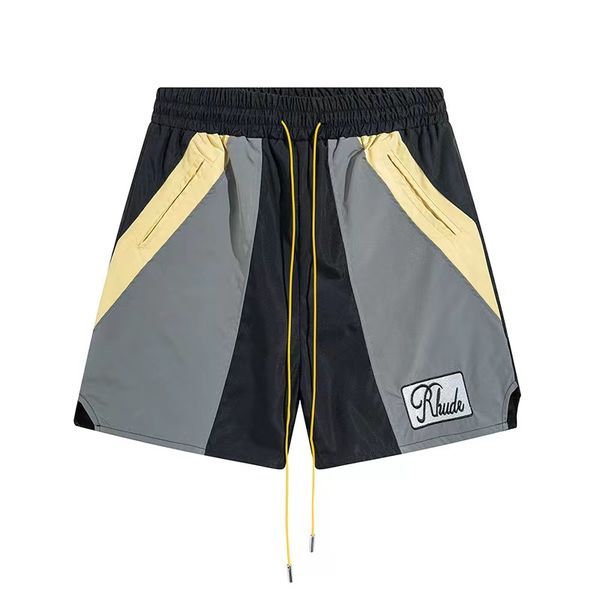 

rhude mens shorts designer men swim gym short trousers summer breathable fashion streetwears quick drying sports running jogging casual luxu, White;black