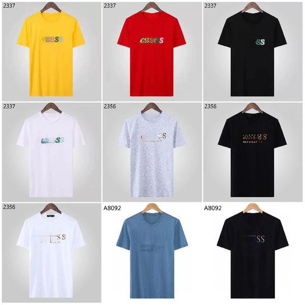 

gues012 tanks camis fashion guess designer mens t shirt tees womens letter print short sleeve round neck cotton tees, White;black