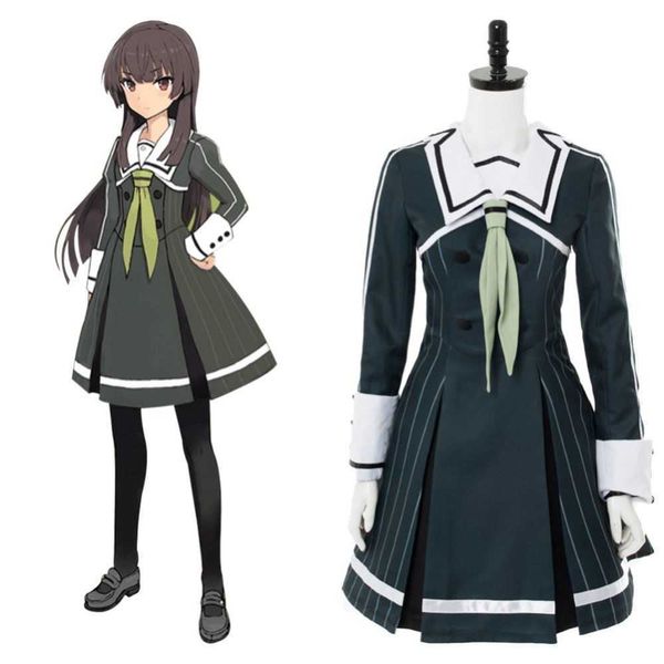 

cosplay wigs kostum cosplay uniseks anime cos toji no miko jujo hiyori halloween setelan seragam set pesta natal j230502, Black
