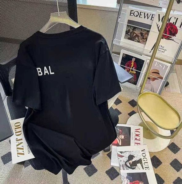 

23sss mens designer balencigas women t shirt for men women tshirts front and back letters print woman short sleeves summer shirts man loose, White;black