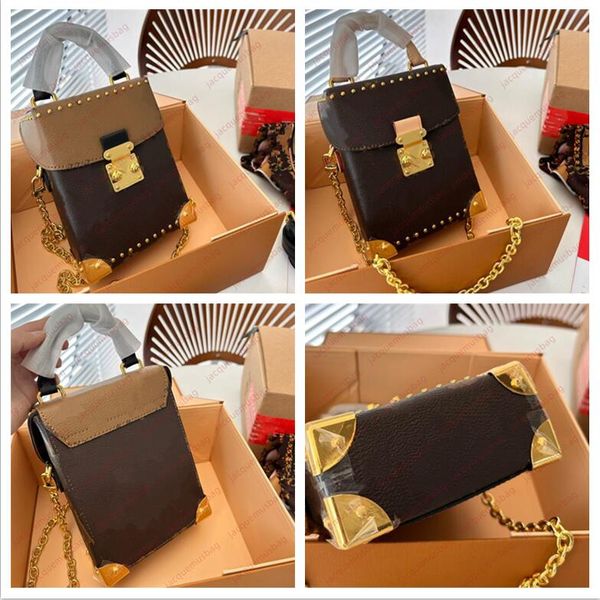 

designer bag vertical trunk mini s-lock handbag box mobile phone bags men women shoulder crossbody wallet lady quality messenger hobo purses