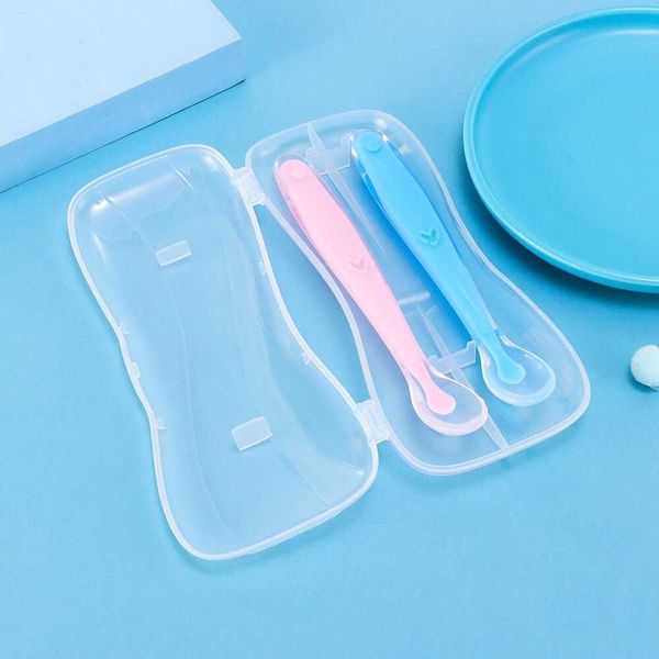 

cups dishes utensils silicone spoon set baby spoon baby silicone soft spoon pp plastic spoon box p230314