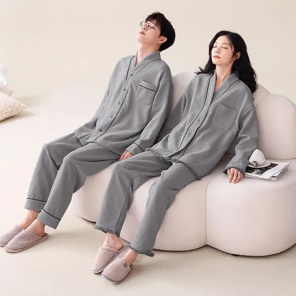 

Womens Sleepwear Autumn and winter womens pajamas cotton long sleeved casual couple full set of Pullover Loungewear 2piece clothing 231129, 51795180_color