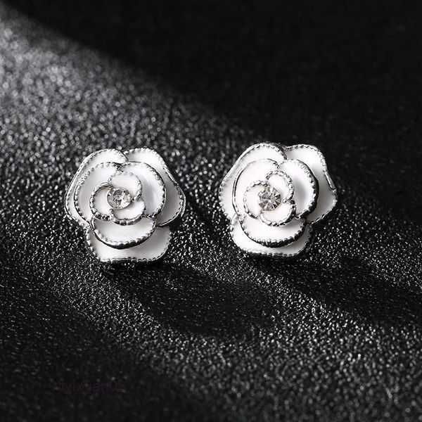 

stud stud famous designers jewelry earring small camellia flowers charm fashion earrings for women 3 8anb8anb, Golden;silver