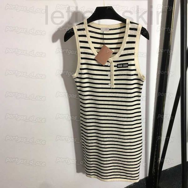 

plus size dresses luxuriouswomen vest striped knit sleeveless tank spring summer street style v9oi, Black