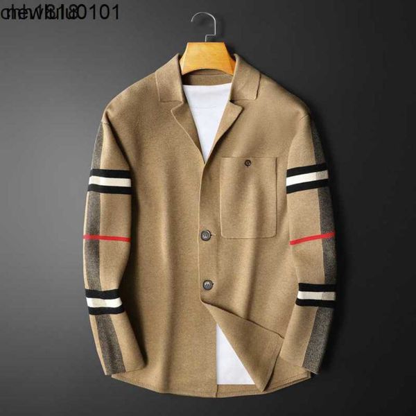 

men cardigan burberies new burbreries thick designer winter men's loose slim collar fit sweater autumn and, White;black