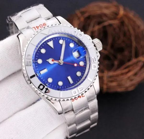 

u1 aaa watches yachtmaster 40mm model men's automatic mechanical watch weekly log yacht scanning luxury watch winding luminous steel sp, Slivery;brown