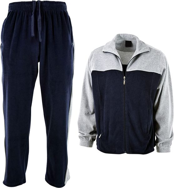 

choiceapparel mens velour tracksuit with zippered pockets, Red;black