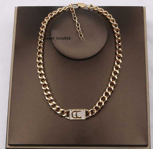 

luxury designer pendant necklaces stainless steel classic simple geometric crystal rhinestone necklace women wedding accessories, Silver