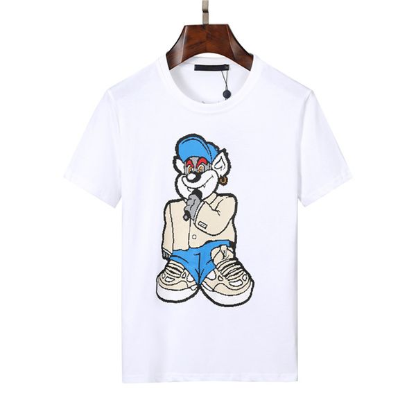 

men's t-shirt short sleeve sports casual women's summer trend designer cotton letter casual clothing6, White;black