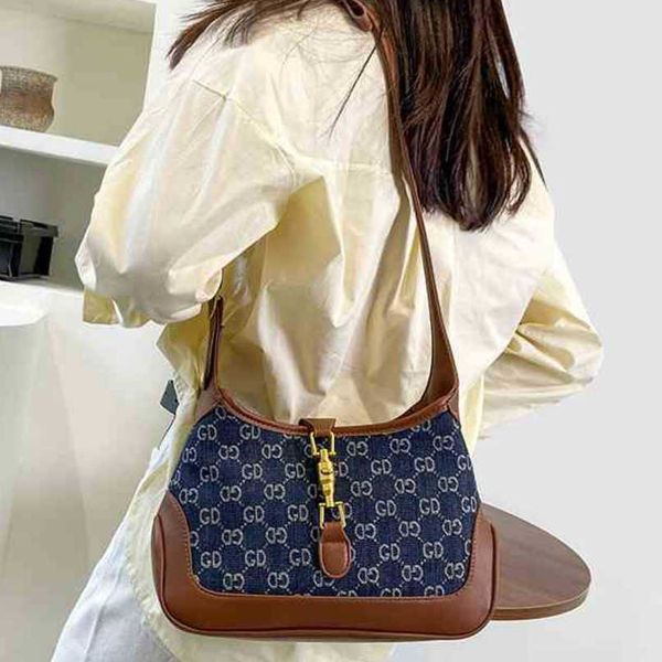 

denim underarm bag stick women's bag summer vintage women's messenger shoulder bag