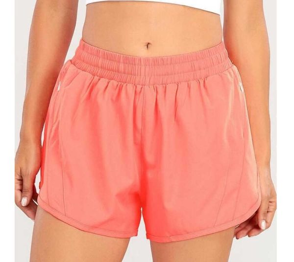 

lulus brand womens yoga outfits high waist shorts exercise short pants fitness wear girls running elastic pants sportswear20, Gray