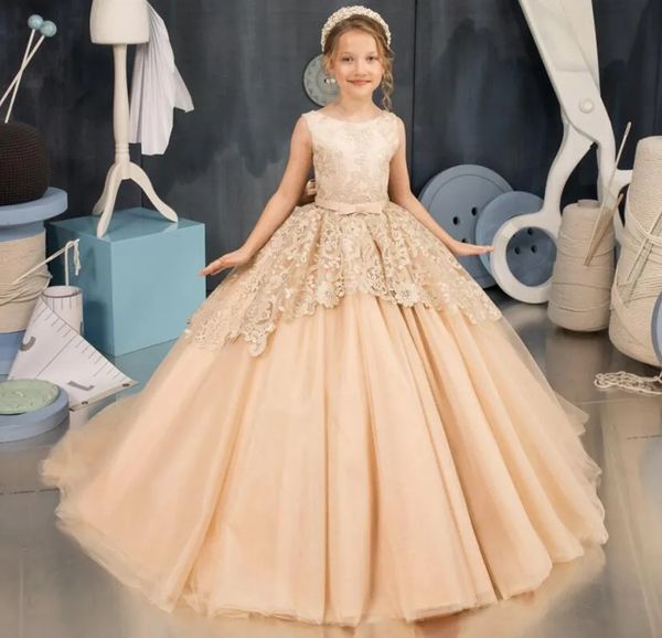 

ball gown flower girl dress ivory lace teen toddler birthday wedding party dresses fashion show first communion, White;blue