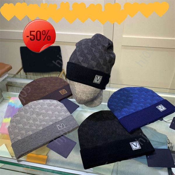 

aPlaid designer beanie designer hats for men knitted bonnets winter hat fall thermal skull cap ski travel classical luxury beanies brown black grey keep warm555555, 5#