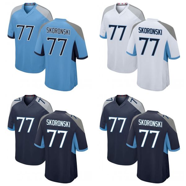 

#77 peter skoronski football jerseys blue navy teal white men women youth, Black;red