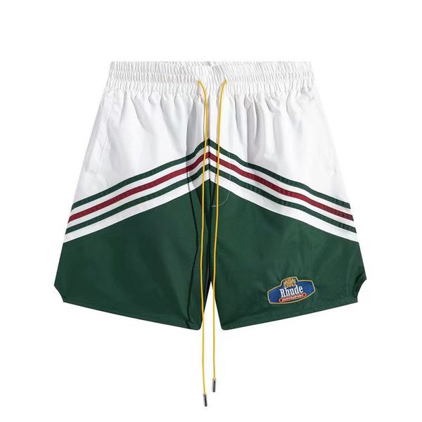 

rhude designer shorts mens fashion beach pants sports fitness luxury summer casual versatile quick drying breathable mesh 19 r3qa, White;black