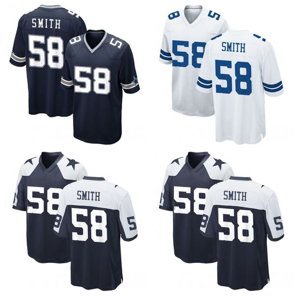 

#58 mazi smith football jerseys blue white men women youth, Black;red